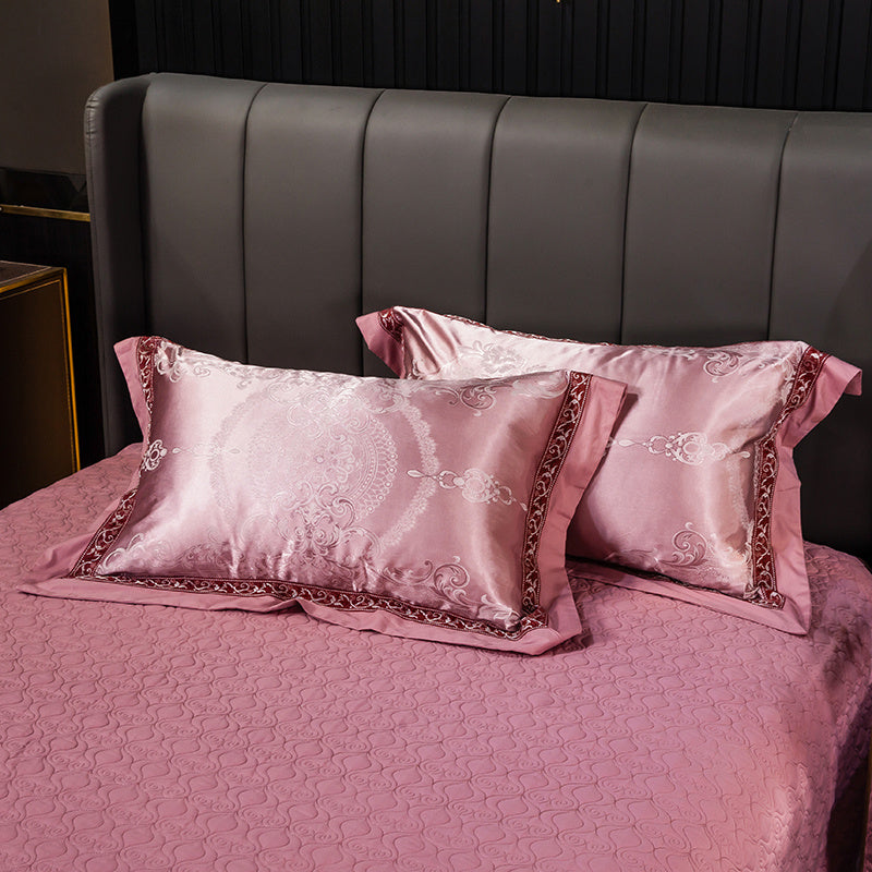 Cotton Satin Jacquard Single Pillowcase For A Pair Of Two