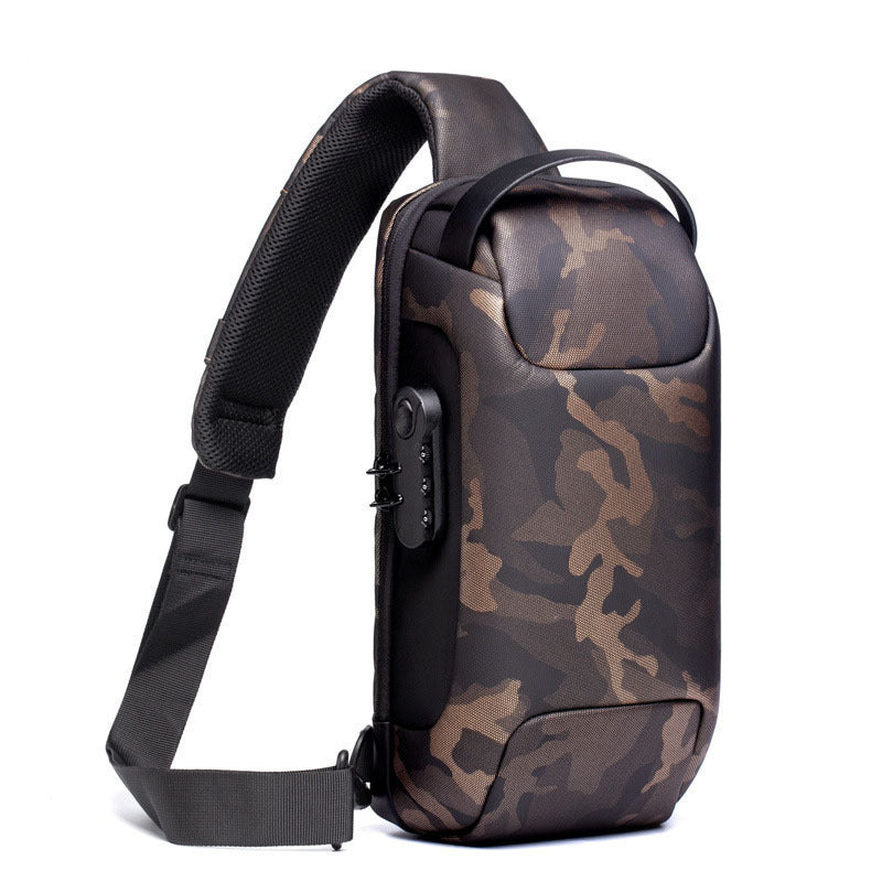 Sling Bag, Waterproof Men's Chest Bag Shoulder Bags Crossbody Sling Backpack