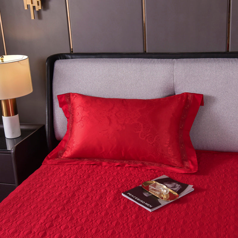 Cotton Satin Jacquard Single Pillowcase For A Pair Of Two