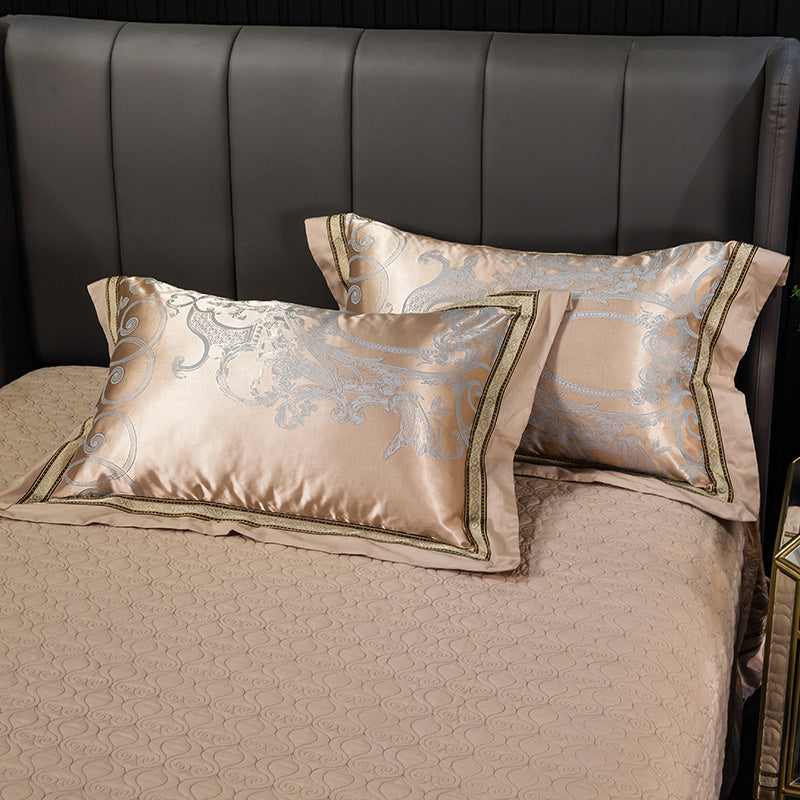 Cotton Satin Jacquard Single Pillowcase For A Pair Of Two