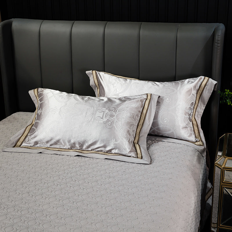 Cotton Satin Jacquard Single Pillowcase For A Pair Of Two