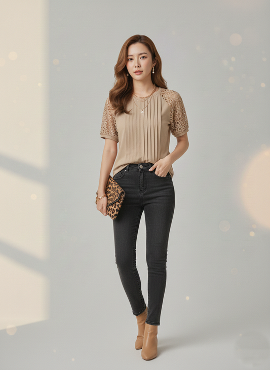 Velana Solace Lace Sleeve Top