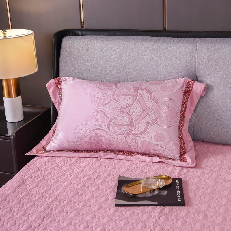 Cotton Satin Jacquard Single Pillowcase For A Pair Of Two
